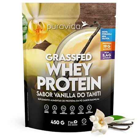 WHEY GRASSFED VANILLA TAHITI 450g PURAVIDA