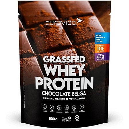 WHEY GRASSFED CHOCOLATE BELGA 900g PURAVIDA