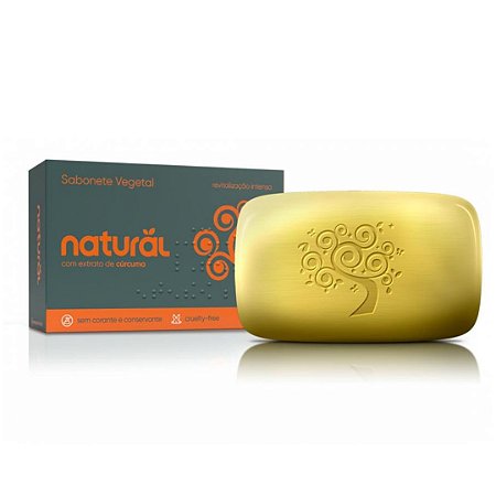 SABONETE VEGETAL CURCUMA 80g CONTENTE