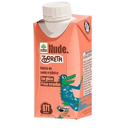 BEBIDA AVEIA ORG FRUTAS VERMELHAS 200ml NUDE