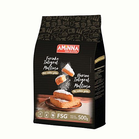 FARINHA INTEGRAL SEM GLUTEN 500g AMINNA