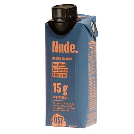 BEBIDA AVEIA PROTEICA CARAMELO FLOR SAL 250ml NUDE