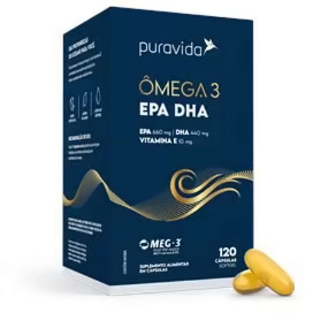 OMEGA 3 EPA DHA BIG 120 caps PURAVIDA