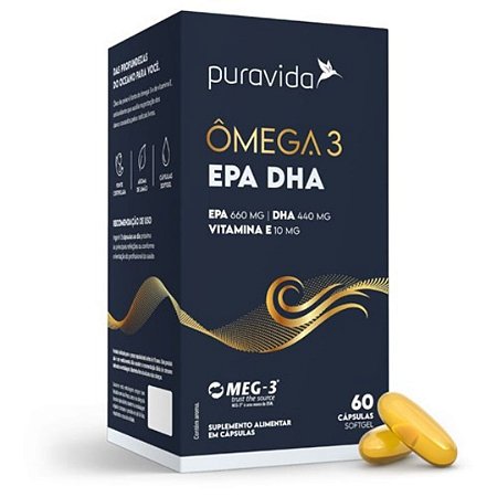OMEGA 3 EPA DHA 60caps PURAVIDA