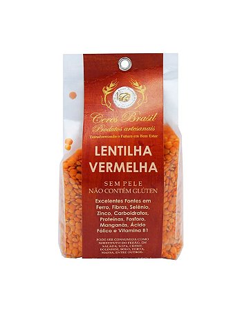 LENTILHA VERMELHA GRAO 400g CERES BRASIL