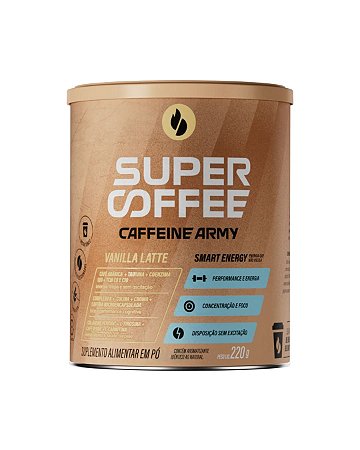 SUPERCOFFEE SABOR  VANILLA LATTE 220g CAFFEINE ARMY