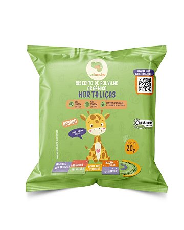 BISCOITO DE POLVILHO HORTALICA 20g CRILANCHA