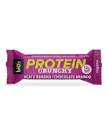 PROTEIN BAR CRUNCH SABOR ACAI E BANANA 50g BIO2