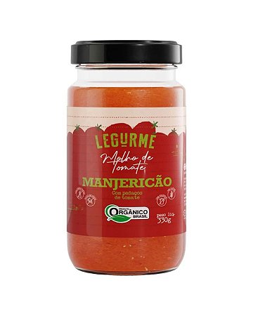 MOLHO DE TOMATE COM MANJERICAO ORG 330g LEGURME