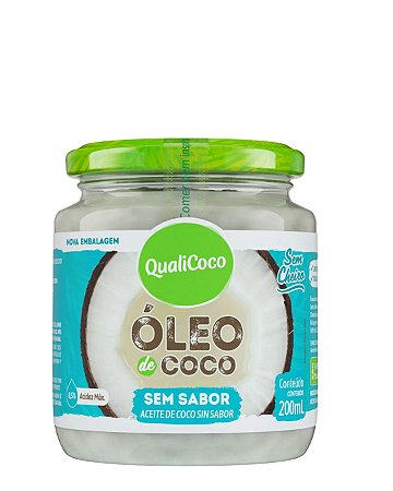 OLEO DE COCO SEM SABOR 200ml QUALICOCO