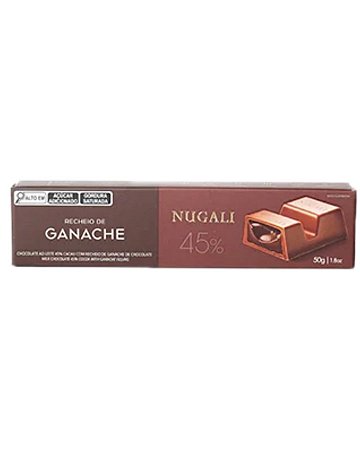 TABLETE  AO LEITE COM GANACHE DE CHOCOLATE 50g NUGALI