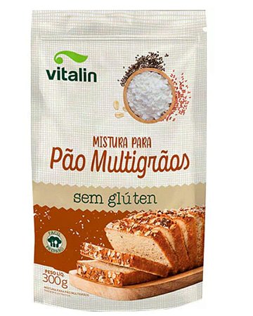 MISTURA PAO MULTIGRAOS SEM GLUTEN  300g VITALIN