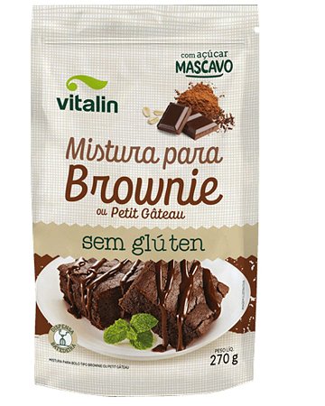 MISTURA PARA BROWNIE SEM GLUTEN  270g VITALIN