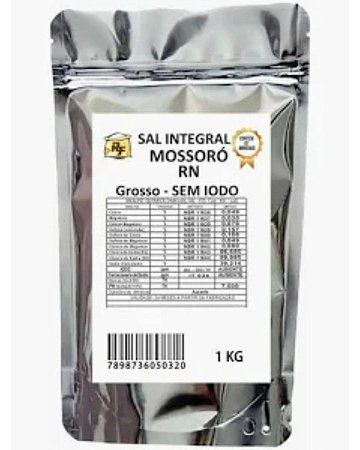 SAL MARINHO GROSSO INTEGRAL SEM IODO 1kg RF VENDAS