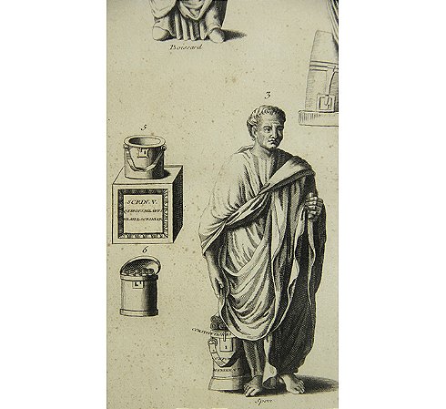 Gravura Antiga Habits des Romains