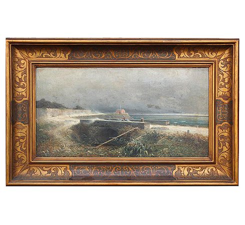 Quadro Europeu | Paisagem Marinha com Figura