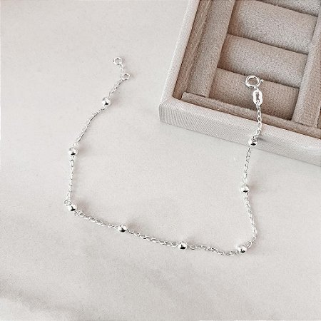 PULSEIRA 17CM VENEZIANA COM BOLINHAS 2,5MM