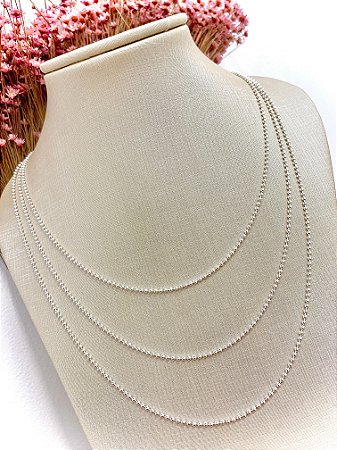 COLAR TRIPLO MINI BOLINHAS