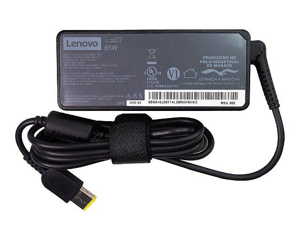 Fonte Carregador Notebook - Lenovo 20V 3.25A Slim Tip