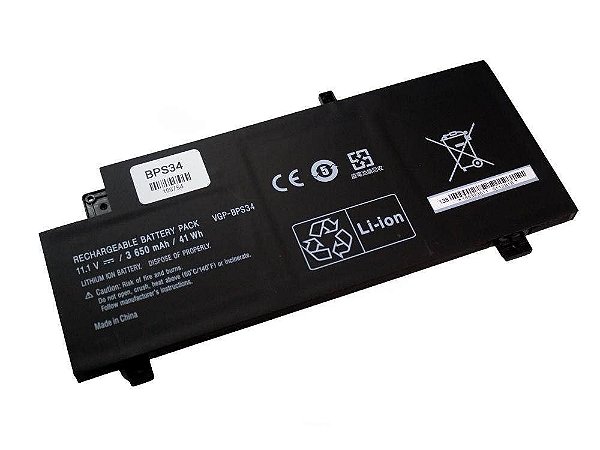 Bateria - Sony Vaio Svf1521e1rw - Preta