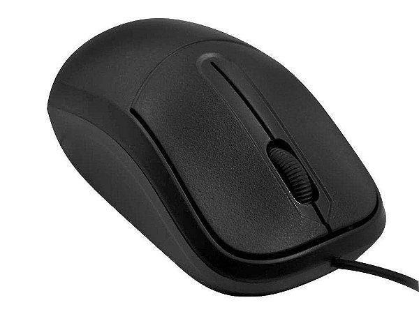 Mouse Óptico Preto USB 1,15m 1000DPI C3Tech Escritório
