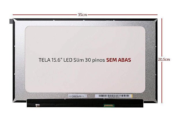 Tela 15.6 Slim Full Hd 30p compatível com LM156LF3L01