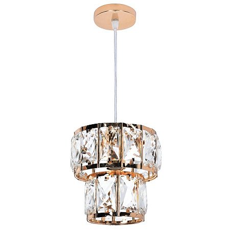 Luminária Pendente Redondo Dourado   15cm