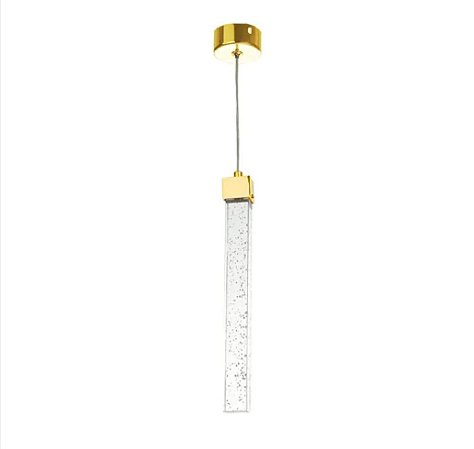 Luminária Pendente Dourada Led Tricolor Bivolt