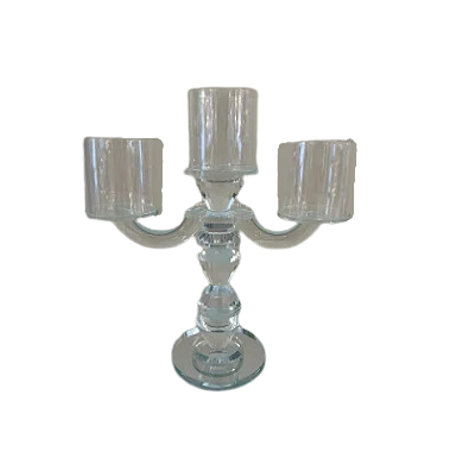 Castiçal De Cristal -3 Velas