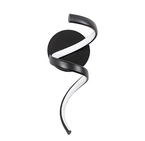 Arandela Worm Preta Led 10w 3000k