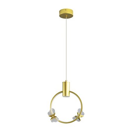 Pendente Papilio Borboletas Ouro Fosco Led 36W