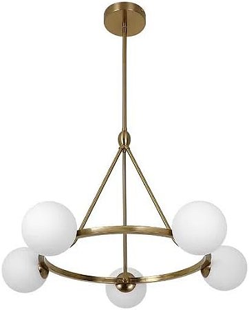 Pendentes Globos Branco e Dourado 5XG9