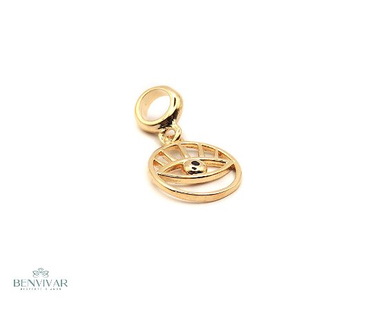 Berloque Olho Grego - Banhado a Ouro 18k