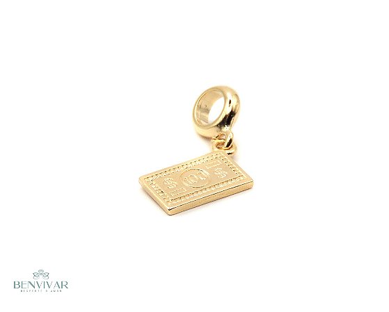 Berloque Dólar - Banhado Ouro 18k
