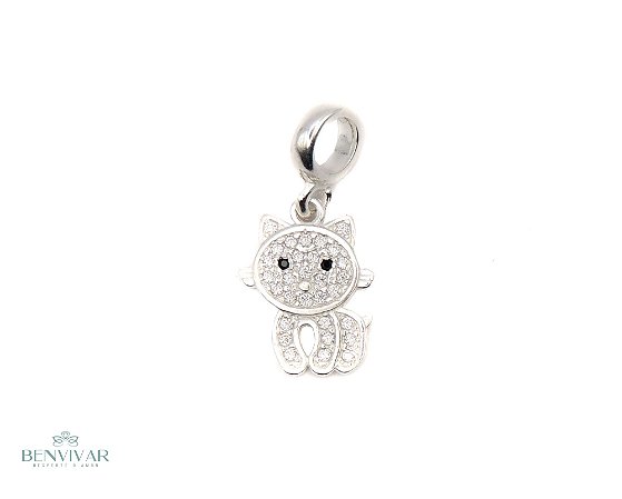 Berloque Gato Prata 925