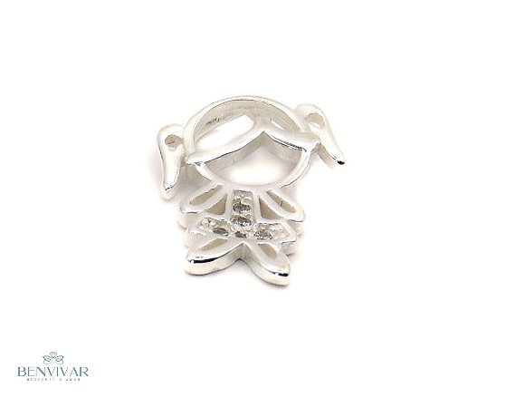 Pingente Menina - Prata 925