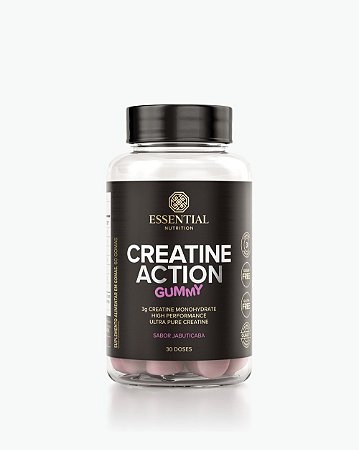 Creatine Action Gummy Jabuticaba 60 Unidades - Essential Nutrition