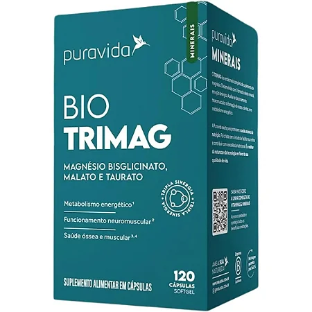 Bio Trimag (Bisglicinato, Malato, Taurato) Big 120 Cápsulas - Pura Vida