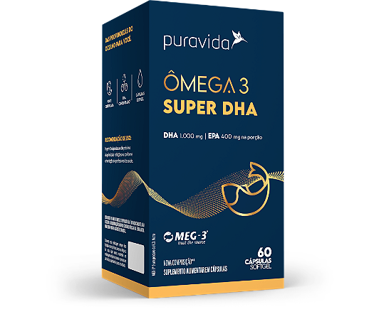 Ômega 3 Super DHA 60 Cápsulas - Pura Vida