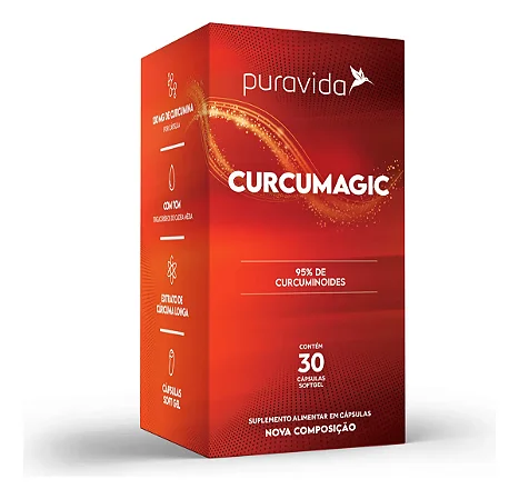 Curcumagic Cúrcuma Biodisponível 30 Cápsulas - Pura Vida