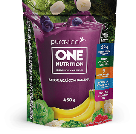 One Vegan Açaí com Banana 450g - Pura Vida