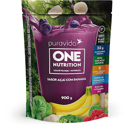 One Vegan Açaí com Banana 900g - Pura Vida