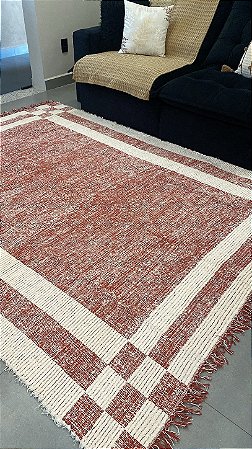 Tapete para sala em algodão tamanho 1,50 x 2,00