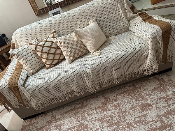 Manta Luxo para sofá estilo tricot