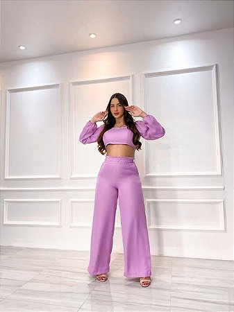 Calça Pantalona Maya - Malva