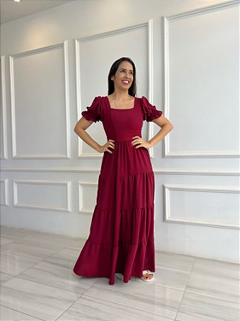 Vestido Giovana - Vinho