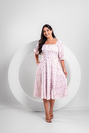 Vestido Heloisa - Estampado Areia
