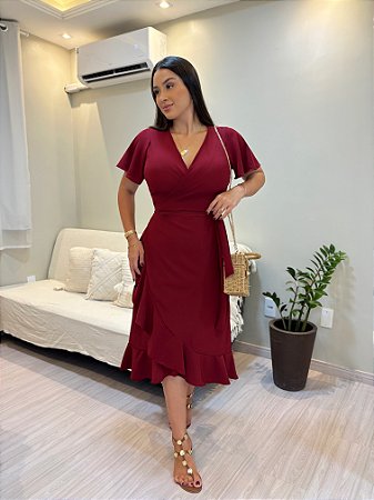 Vestido Diana - Vinho
