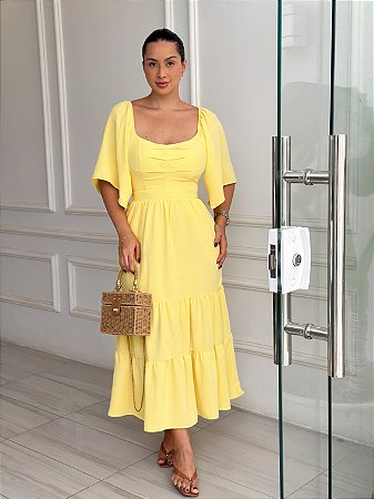 Vestido Noele - Amarelo Candy