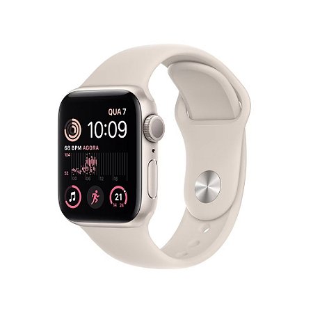 Apple Watch SE GPS - Caixa Estelar de alumínio, 40mm - Pulseira esportiva Estelar (2ª Geração)